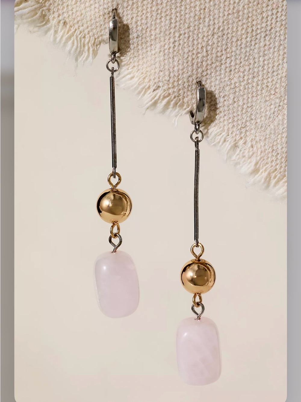 Free People check mate semiprecious stone Drop Earring